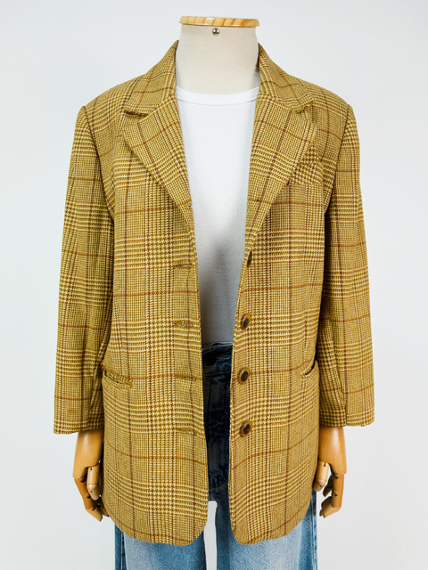 BLAZER XADREZ MOSTARDA - P