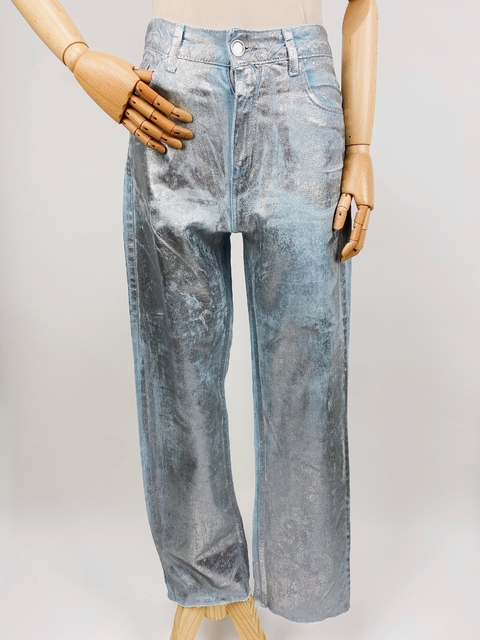 CALÇA JEANS METALIZADA - 40