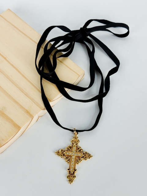 CHOCKER CRUZ DOURADA
