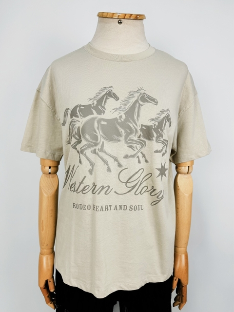 CAMISETA BEGE WESTERN GLORY - P