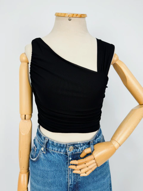 TOP PRETO TULE - M