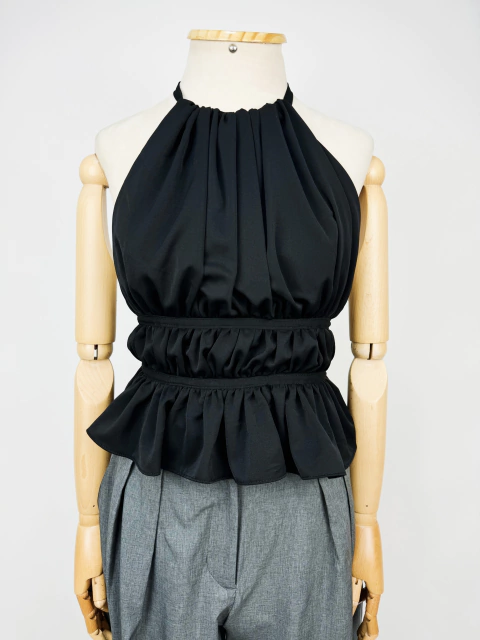 TOP FRANZIDO PRETO - P