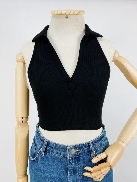 CROPPED PRETO ZARA - P
