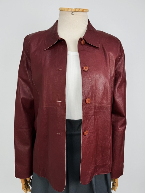 JAQUETA COURO CHERRY - M