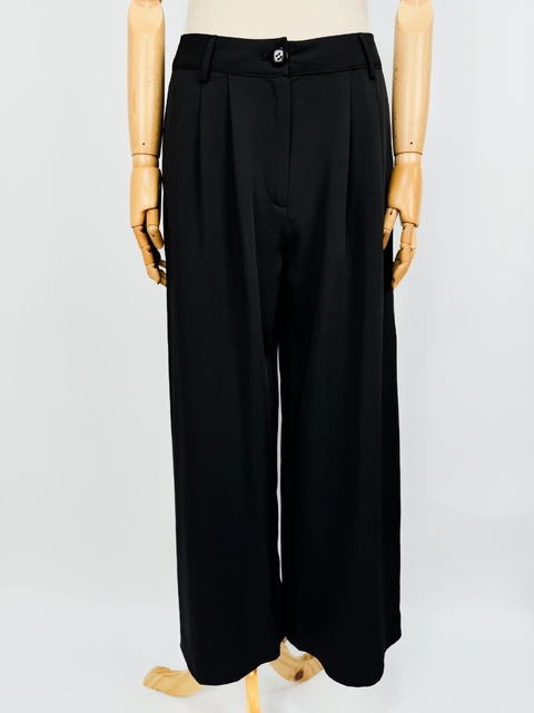CALÇA ALFAIATARIA PRETA WIDE LEG - M