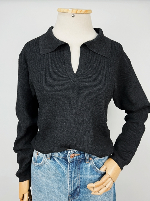 TRICOT CINZA GOLA - P
