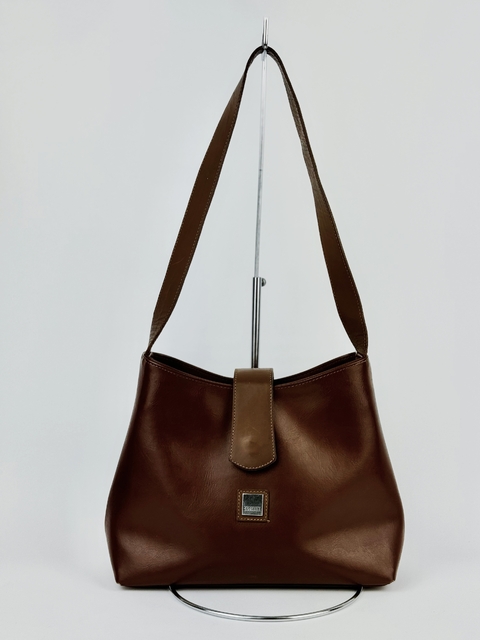 BOLSA COURO MARROM