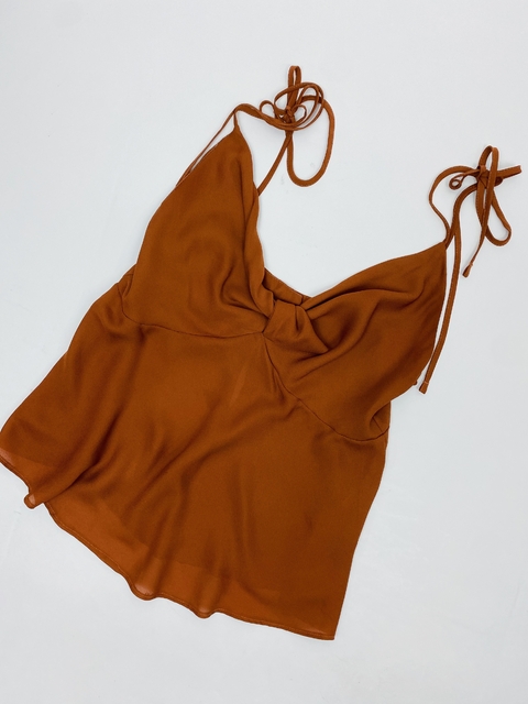 BLUSA ALCINHA MARROM - M