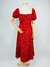 VESTIDO VERMELHO FLORES - G