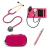 Conjunto Acadêmico – Littmann Classic III Framboesa Rainbow 5806 + Esfigmo Pamed Rosa + Lanterna Clínica Rosa + Case Rosa