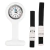 KIT Relógio de Lapela LE Medical - Branco + Garrote Elástico para Enfermagem P.A. MED - Preto