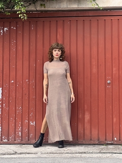 Vestido Elke tule tiedye nude