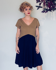 Vestido Manoela duo cacao - comprar online