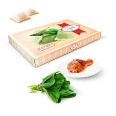Ravioles de pollo con espinaca
