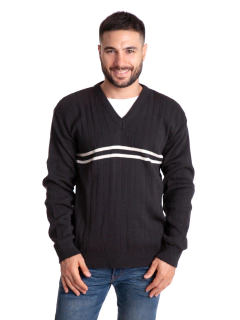 Sweater Escote en V con rayas (Art 540) - comprar online