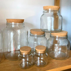 FRASCO VIDRIO TAPA CORCHO 3000cc - Casa Clara BsAs Deco