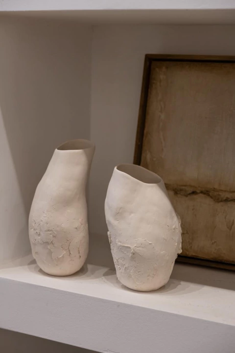 OBJETO SERIE PIEDRA BOLSAS CERAMICAS (SET X 2 Un.) Estucadas - comprar online