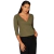 Blusa transpassada com manga 7/8 em SUPLEX LIGHT CO2 CONTROL - loja online