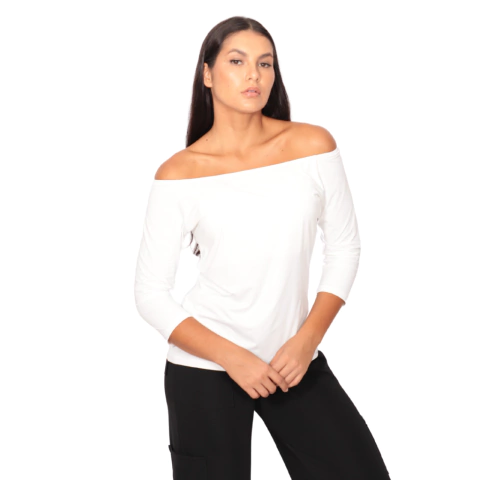 Blusa Ciganinha Ombro a Ombro em Malha Fria Tecnológica - Fluity® - comprar online