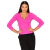 Blusa transpassada com manga 7/8 em SUPLEX LIGHT CO2 CONTROL