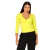 Blusa transpassada com manga 7/8 em SUPLEX LIGHT CO2 CONTROL - loja online