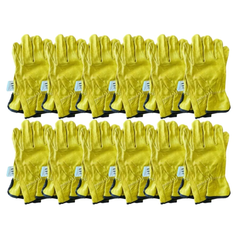 GUANTE CUERO VAQUETA 1/2 PASEO PUÑO CORTO CERTIFICADO PACK X 12 PARES - comprar online