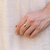 Anel Safira Azul com Diamantes Ouro 18K