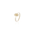 Anel Oval com Letra e Diamante Ouro 18K na internet