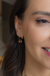 Brinco de Argola Pingentes de Folhas P Ouro 18K - SOU por Juliana Canova | Joias em Ouro 18k