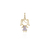 Pingente Menina com Roupinha em Ouro Branco 2,2 cm Ouro 18K