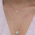 Colar com Pingente Chuveiro Quadrado com Diamantes Ouro Branco 18K - SOU por Juliana Canova | Joias em Ouro 18k