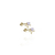 Brinco Infantil Flor com Pérola Ouro 18K