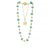 Pulseira Quartzo Verde com Bolinhas Ouro 18K