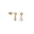 Brinco Infantil Bolinha com Pingente Ouro 18K