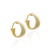 Brinco de Argola Italiana Abaulada Lisa 1,4 cm Ouro 18K