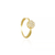 Anel Chuveiro Aro Côncavo com Diamantes Ouro 18K