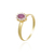 Anel de Rubi com Diamantes Ouro 18K