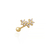 Piercing Hélix Três Flores Ouro 18K