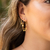 Brinco de Argola com Pingentes de Triângulos P Ouro 18K - SOU por Juliana Canova | Joias em Ouro 18k