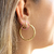 Brinco de Argola Click com Ródio Branco Ouro 18K - loja online