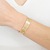 Bracelete Floral Aro Aberto Ouro 18K - comprar online