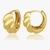 Brinco de Argola Croissant Ouro 18K