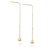 Brinco Corrente de Bolinha Ouro 18K