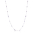 Colar com Cristais Brancos Ouro Branco 18K