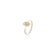 Anel Oval com Letra e Diamante Ouro 18K