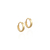 Brinco de Argola Click Fio Reto Liso Ouro 18K