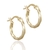 Brinco de Argola Italiana Torcida 3 cm Ouro 18K