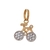 Pingente Bike com Cristais Ouro 18K