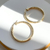 Imagem do Brinco de Argola Italiana Tubular 3 cm Ouro 18K