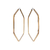Brinco de Argola Hexagonal 4 cm Ouro 18K